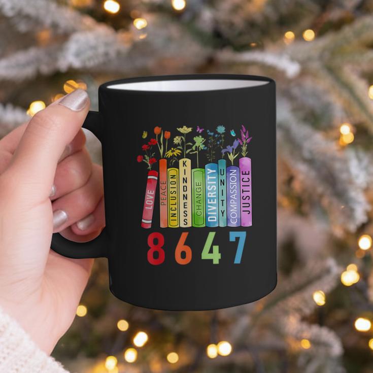 8647 Equal Rights Book Flower Trump Women Rights Feminist Graphic Print Coffee Mug