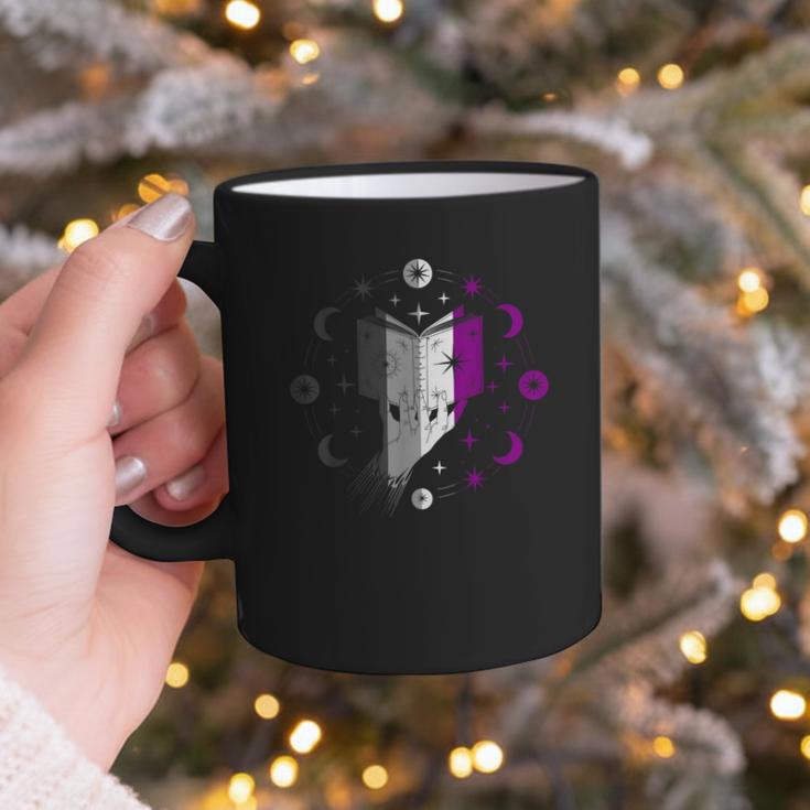Ace Pride Book With Stars Moons And Magic Hand Graphic Print Coffee Mug