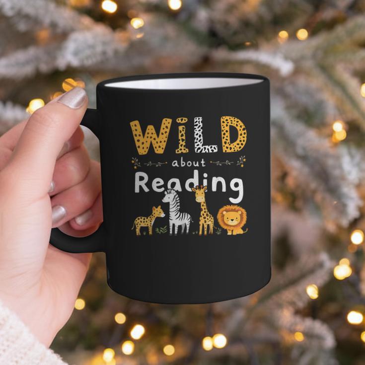 Animal Print Read A Book Character Kids Wild About Reading Graphic Print Coffee Mug Animal Print Read A Book Character Kids Wild About Reading Graphic Print Coffee Mug