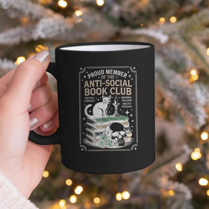 Anti-Social Book-Club Cat Graphic Graphic Print Coffee Mug