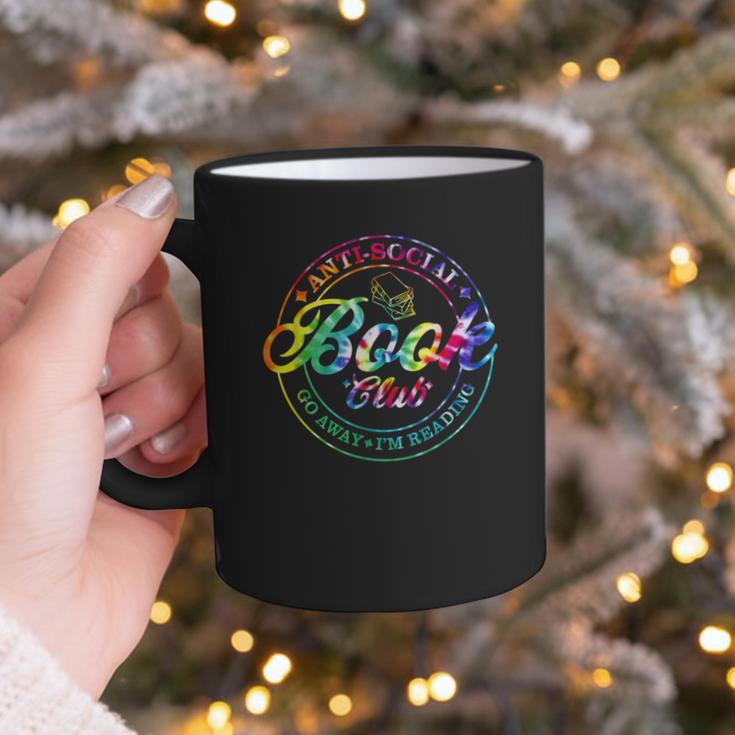 Anti Social Book Club Go Away I'm Reading Book Tie Dye Graphic Print Coffee Mug