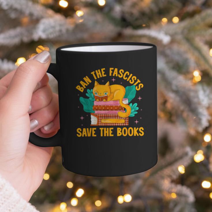 Ban The Fascist Save The Books For a Book Fan Graphic Print Coffee Mug