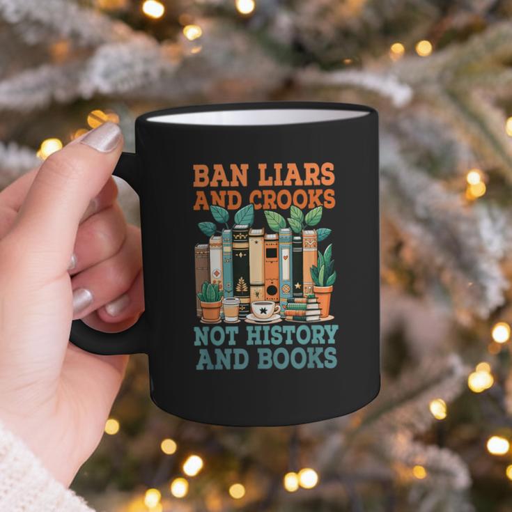 Ban Liars And Crooks Not History And Books Bookworm Library Graphic Print Coffee Mug