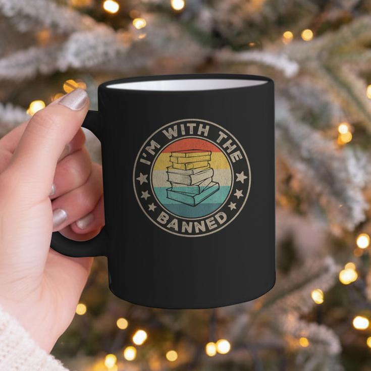 Im With The Banned Book Readers Retro Librarians Teachers Graphic Print Coffee Mug