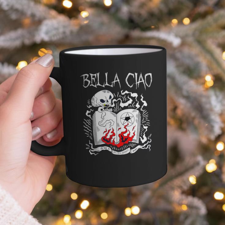Bella Ciao Goodbye Beautiful Skull Book Of Dark Magic Occult Graphic Print Coffee Mug