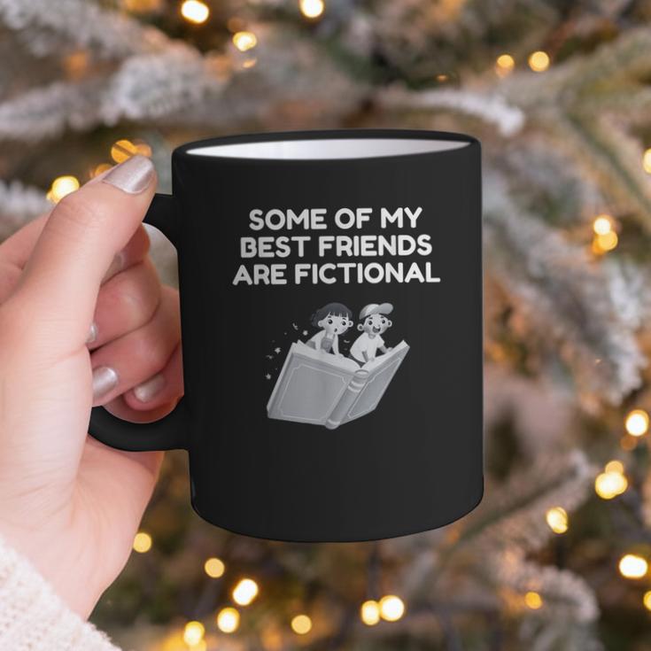 Some Of My Best Friends Are Fictional Book Lover Nerd Graphic Print Coffee Mug