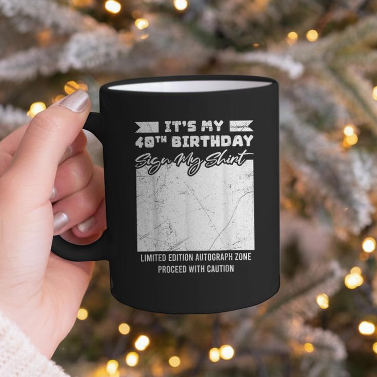 Birthday It's My 40th Birthday Guest Book Birthday Party Graphic Print Coffee Mug
