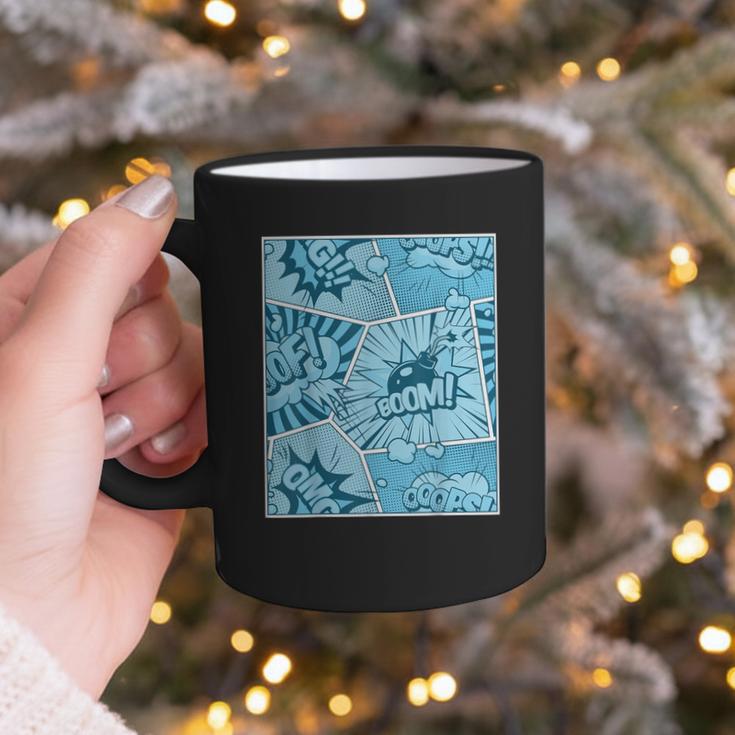 Blue Comic Book Blue Graphic Graphic Print Coffee Mug