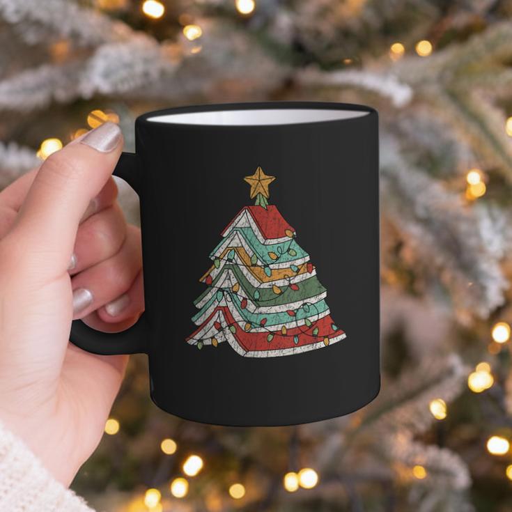 Book Christmas Tree For Librarians Book Lovers Graphic Print Coffee Mug