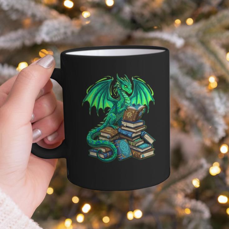 Book Dragon Reading Fantasy Graphic Print Coffee Mug Book Dragon Reading Fantasy Graphic Print Coffee Mug