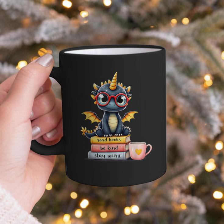 Book Lover Cute Baby Dragon Reading Graphic Print Coffee Mug