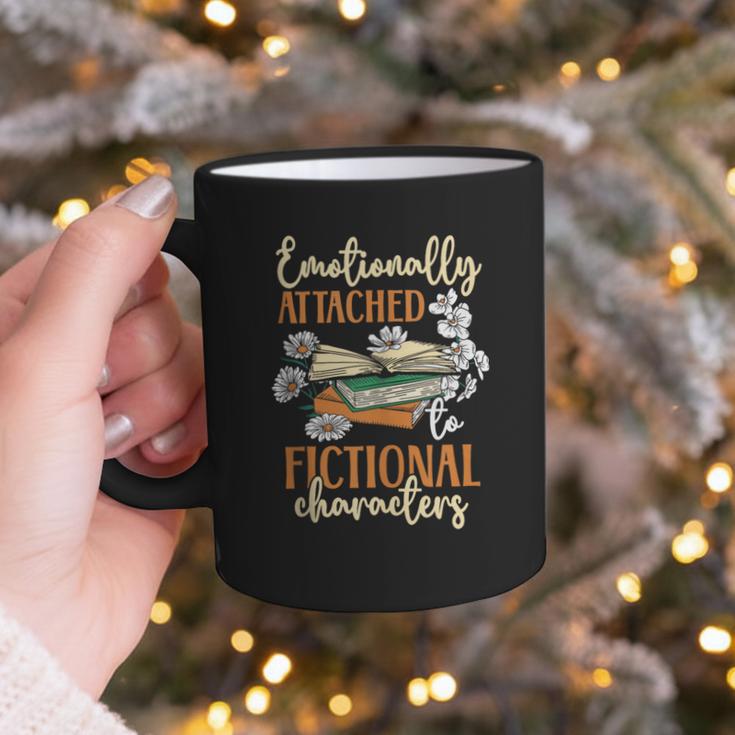 Book Lover Emotionally Attached To Fictional Characters Graphic Print Coffee Mug Book Lover Emotionally Attached To Fictional Characters Graphic Print Coffee Mug