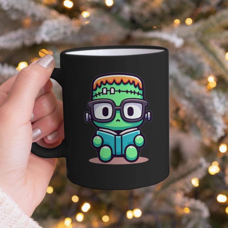 Book Lover Frankenstein's Monster With Reading Glasses Graphic Print Coffee Mug Book Lover Frankenstein's Monster With Reading Glasses Graphic Print Coffee Mug
