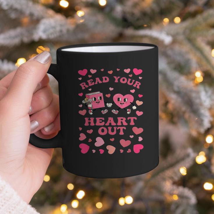Book Lover Read Your Heart Out Teacher Valentines Graphic Print Coffee Mug
