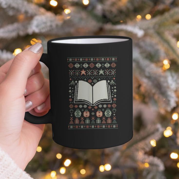 Book Reading Ugly Christmas Graphic Print Coffee Mug