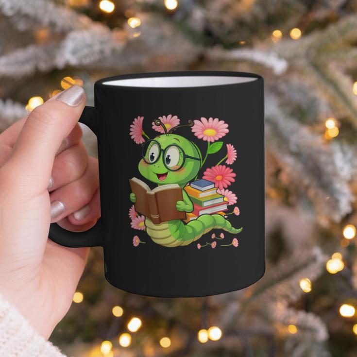 Book Worm Costume World Book Day Cute Kawaii Worm Reading Graphic Print Coffee Mug