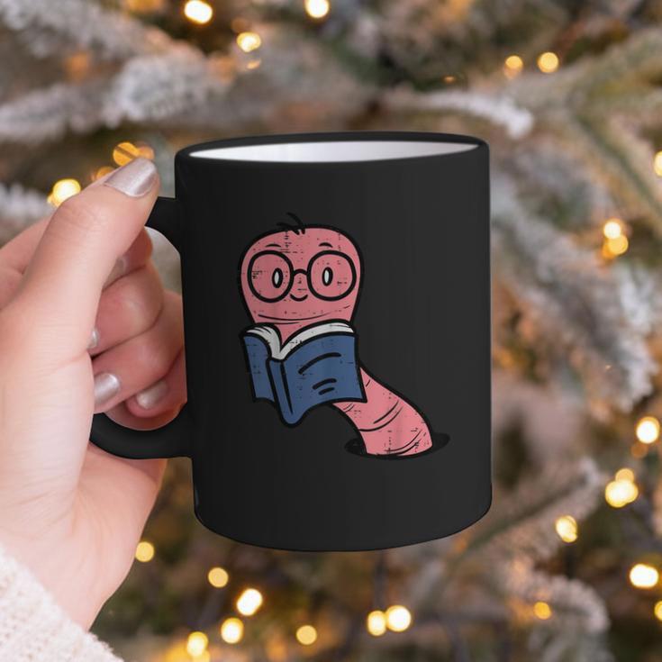 Book Worm Pun Read Reading Librarian America Men Women Kids Graphic Print Coffee Mug