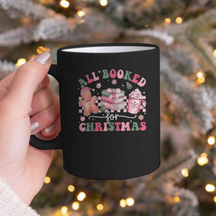 All Booked For Christmas Book Coffee Latte Gingerbread Graphic Print Coffee Mug
