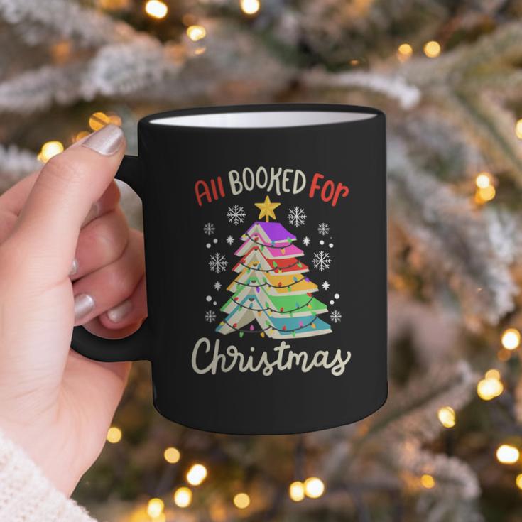 All Booked For Christmas Book Lovers Xmas Tree Women Graphic Print Coffee Mug