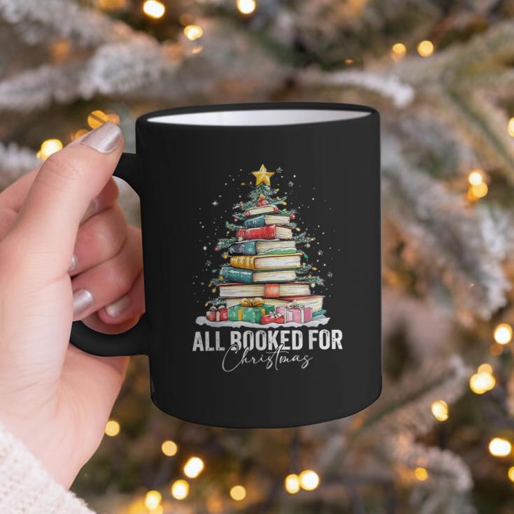 All Booked For Christmas Coquette Books Teacher Xmas Tree Graphic Print Coffee Mug
