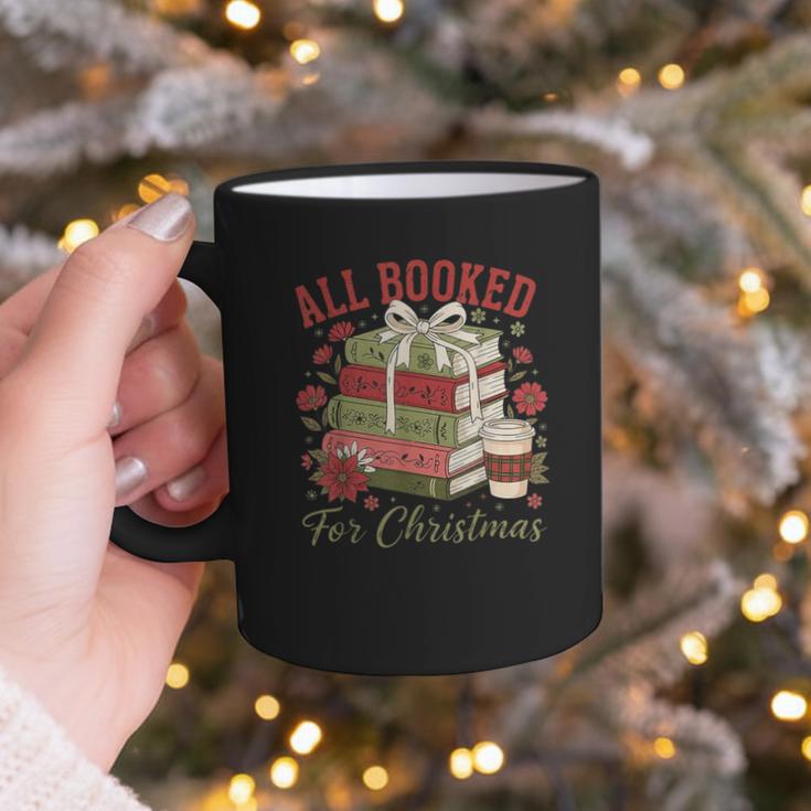 All Booked For Christmas Coquette Xmas Book Club Book Lovers Graphic Print Coffee Mug