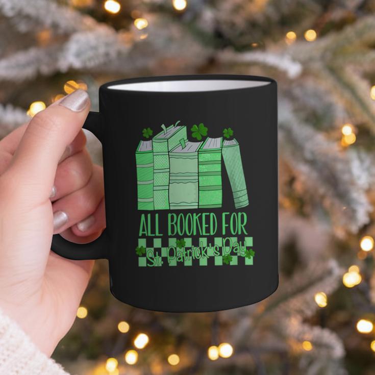 All Booked For St Patrick's Day Book Lover Lucky Shamrock Graphic Print Coffee Mug