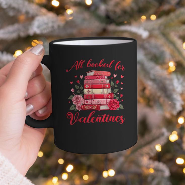 All Booked For Valentines Librarian Book Lover Teacher Graphic Print Coffee Mug