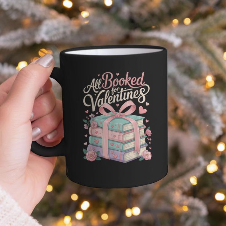 All Booked For Valentines Stacked Books Graphic Print Coffee Mug