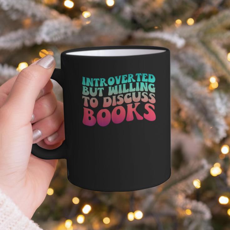 Bookish Reading Love Introverted But Willing To Discuss Book Graphic Print Coffee Mug