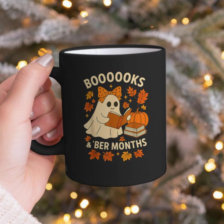 Books And BER Months Fall Librarian Reading Halloween Graphic Print Coffee Mug