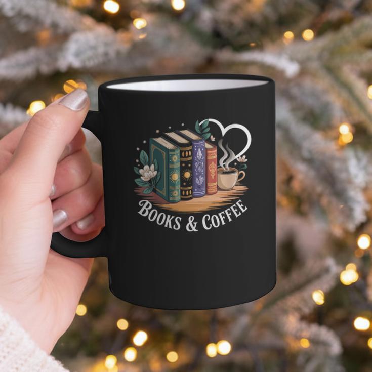 Books And Coffee Book Lover Bookish Green Book Theme Reading Graphic Print Coffee Mug