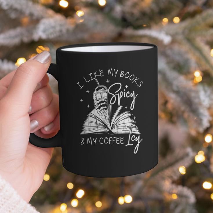 I Like My Books Spicy And My Coffee ICY Graphic Print Coffee Mug