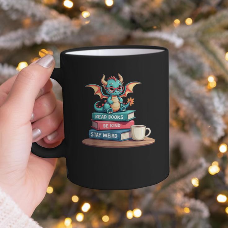Bookworm Book Dragon Read Books Be Kind Stay Weird Graphic Print Coffee Mug