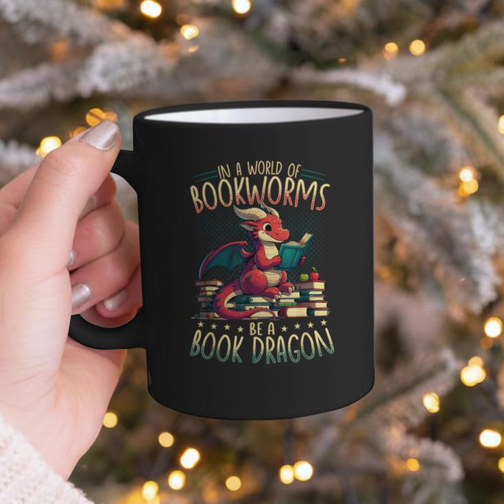 Bookworms Be A Book Dragon Literature Reading & Book Lover Graphic Print Coffee Mug