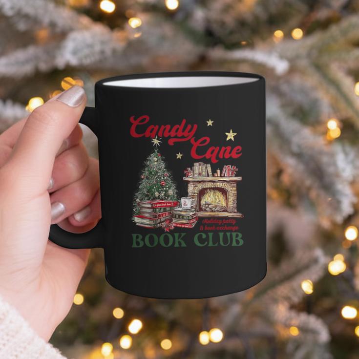 Candy Cane Book Club Holiday Party & Book Exchange Graphic Print Coffee Mug