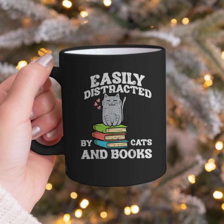Cats And Books Read Reading Librarian Book Across America Graphic Print Coffee Mug