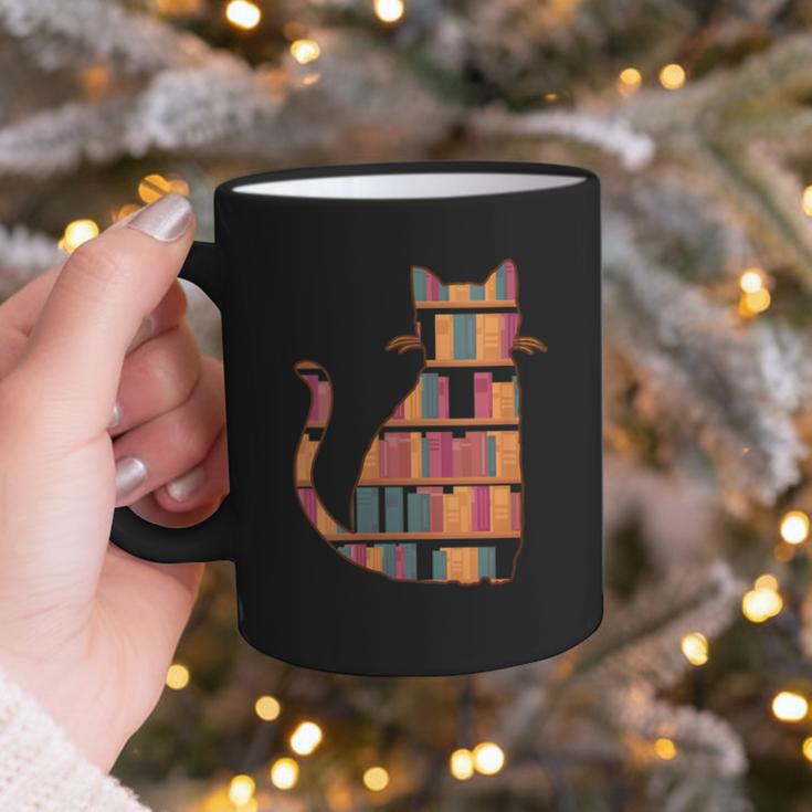 Cats Reading Books Librarian Library Readers Graphic Print Coffee Mug