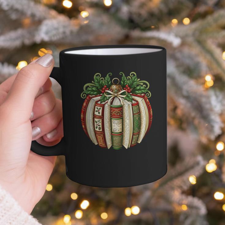 Christmas Book Ornament Bookworm Book Lover Men Women Graphic Print Coffee Mug