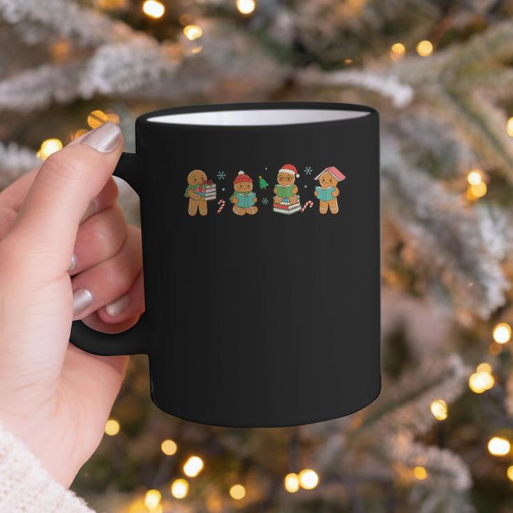 Christmas Library Gingerbread Man Books Lover Bookish Graphic Print Coffee Mug