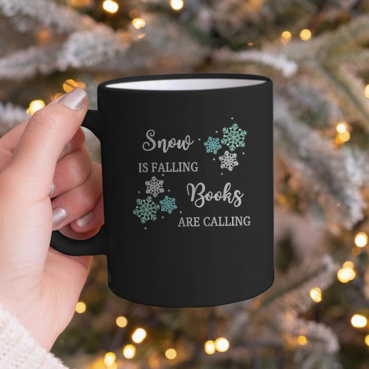 Christmas Shirts Snow Is Falling Books Are Calling Men Women Graphic Print Coffee Mug