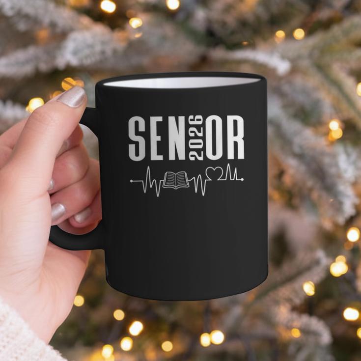 Class Of 2026 Senior Reading Themed Book Heartbeat Graphic Print Coffee Mug