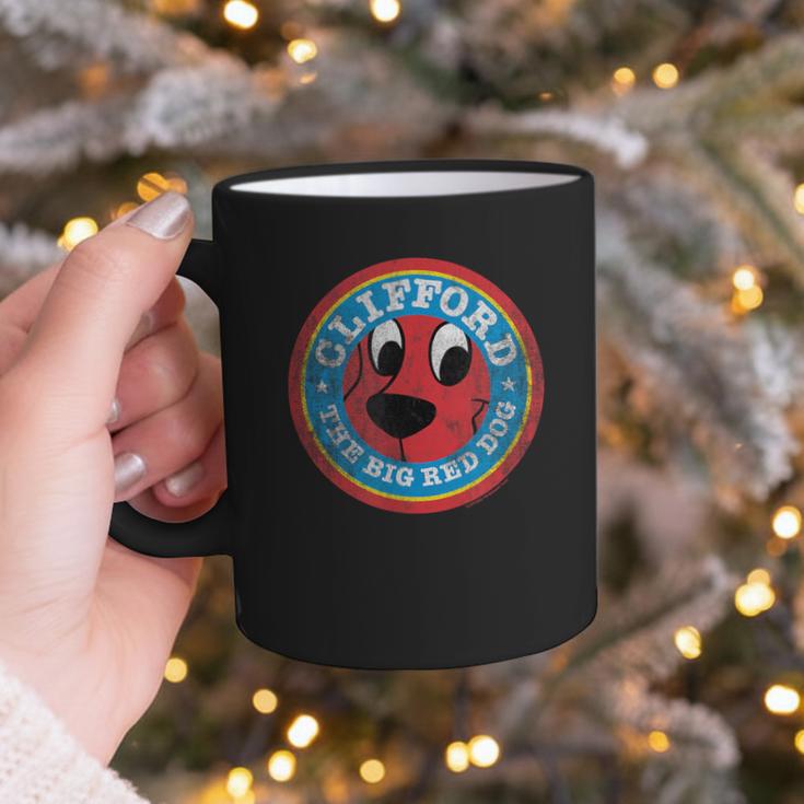 Clifford The Big Red Dog Round Distressed Logo Kids Books Graphic Print Coffee Mug