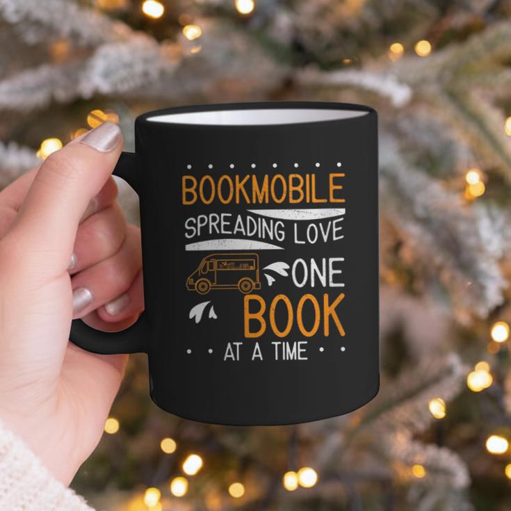 Cool Bookmobile Librarian Spreading Love One Book At A Time Graphic Print Coffee Mug