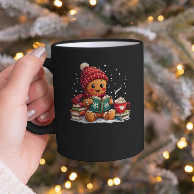 Cozy Gingerbread Christmas Reading Book Xmas Snowflakes Fall Graphic Print Coffee Mug