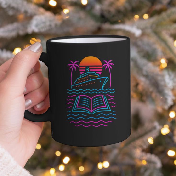 Cruise Ship Vacations Reading Book Lovers Sunset Graphic Print Coffee Mug