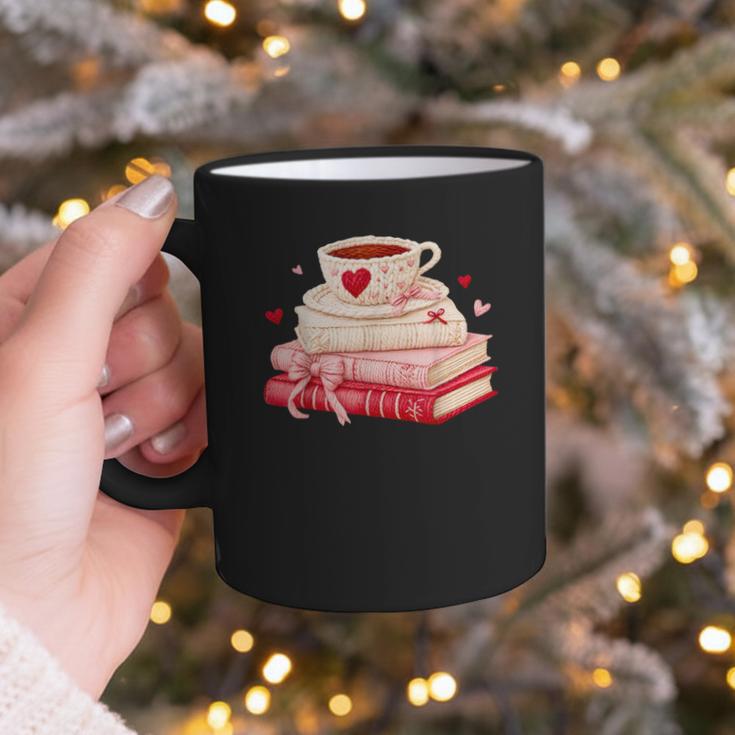 Cute Books And Coffee Crochet Valentines Day Tee For Couples Graphic Print Coffee Mug Cute Books And Coffee Crochet Valentines Day Tee For Couples Graphic Print Coffee Mug