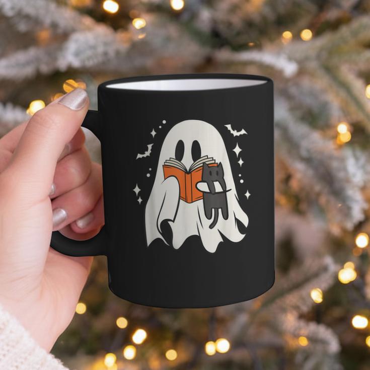 Cute Ghost Reading Book Spooky Season Halloween Costume Kids Graphic Print Coffee Mug