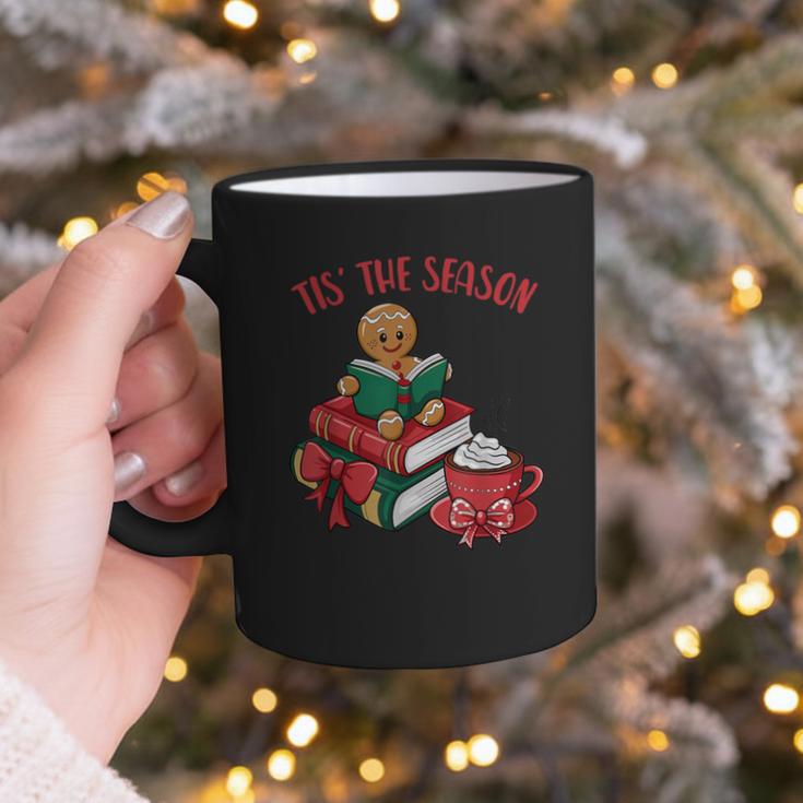 Cute Gingerbread Man Reading Book Nerd Christmas Bookish Graphic Print Coffee Mug