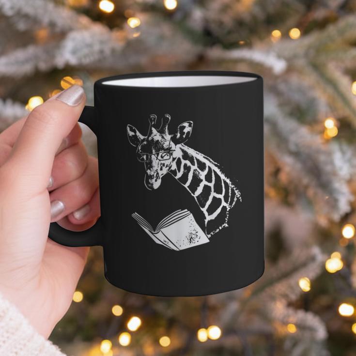 Cute Giraffe Wear Glasses Reading Book Librarian Bookworm Graphic Print Coffee Mug