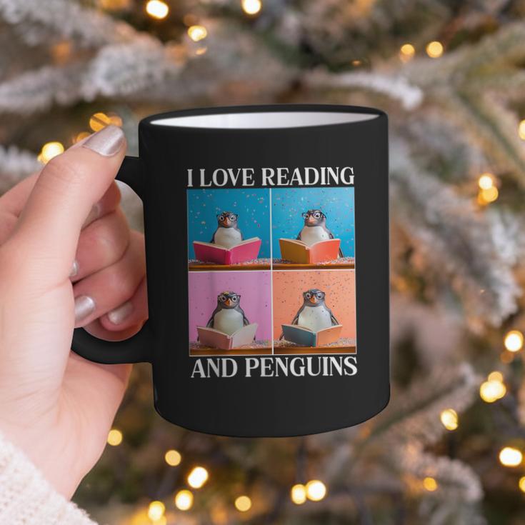 Cute Penguin Reading Book School Librarian Teacher Student Graphic Print Coffee Mug